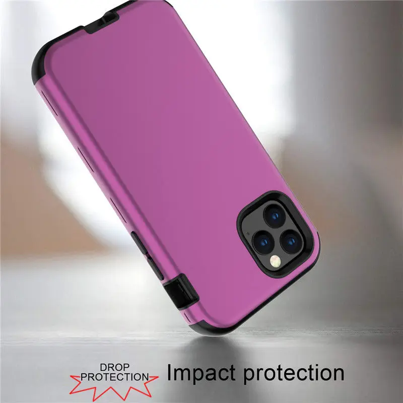 Armor Shockproof 3 in 1 Hybrid Case For iPhone 13 Pro 13 12 11Pro Max Colorful Hard PC+Silicone Heavy Duty Full Protection Cover iphone 12 pro flip case