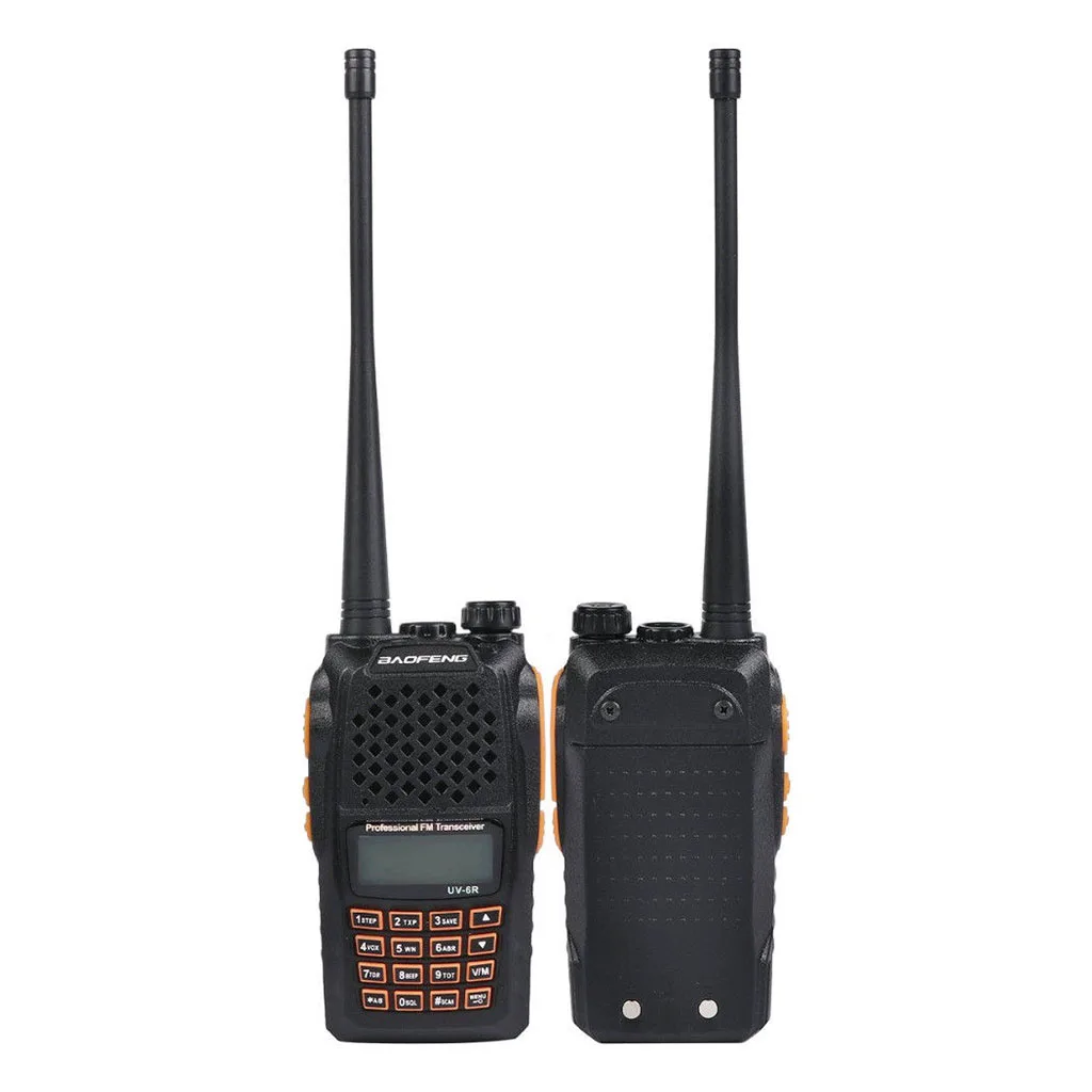 BaoFeng BF-UV6R Walkie Talkie Long Range Two Way Radio Handhled FM Walkie Talkie Small Black Radio Wireless Portable Dual