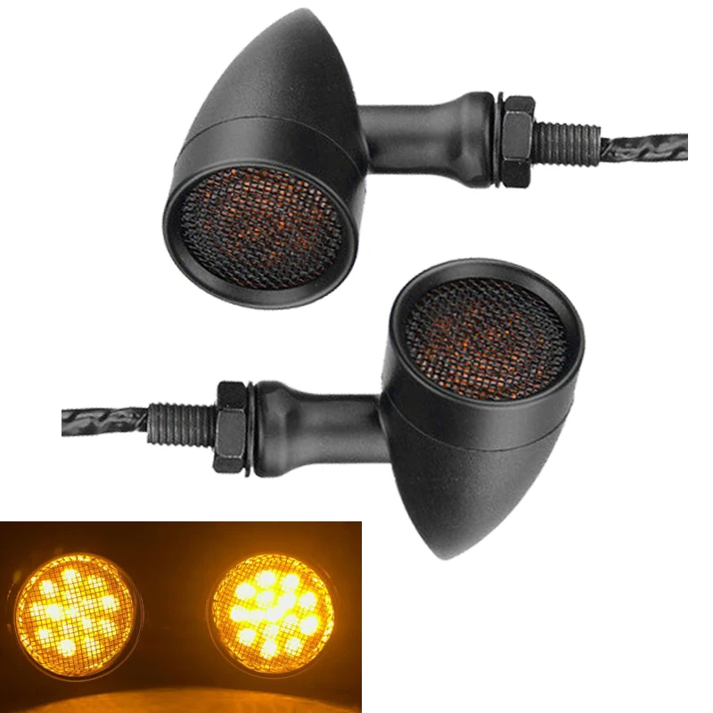 2 Pcs Led Indicatori Di Direzione Per Moto Indicatore Luminoso Per Harley Sportster Xl 1200 883 Bobber Chopper Cafe Racer