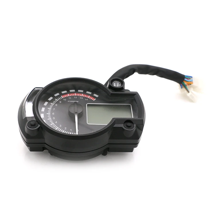 

7 Colors 15000rpm LCD Motorcycle Digital Speedometer Tachometer Odometer Instrument Adjustable For Cruiser Chopper Cafe Racer