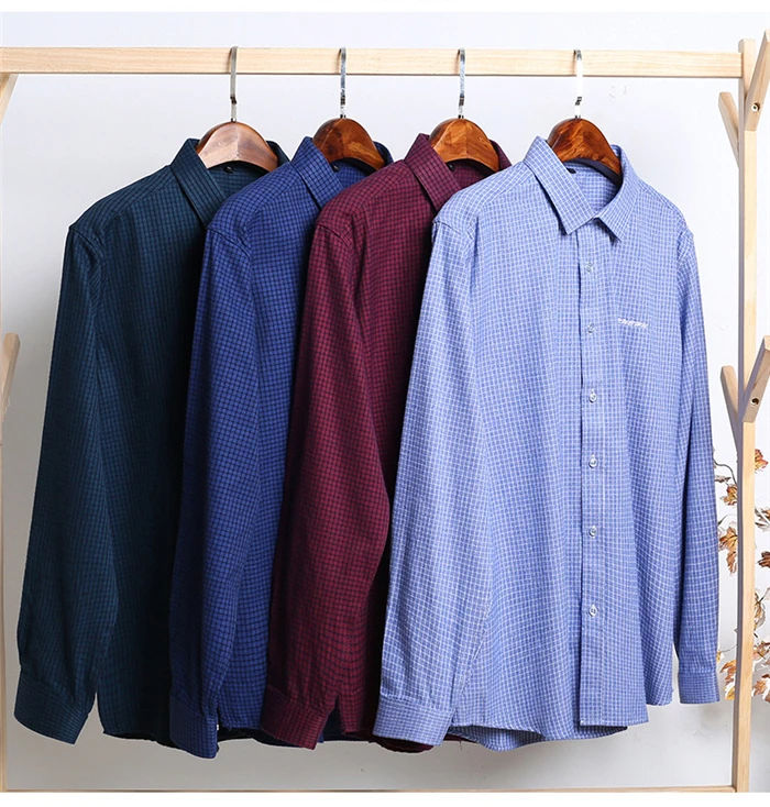Мужская клетчатая рубашка с длинным рукавом размера плюс 4XL 5XL 6XL 7XL, деловая мода, классический стиль, мужская Свободная рубашка, брендовая одежда
