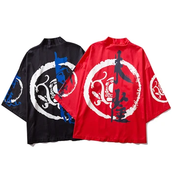 

2020 kimono japanese kimono mujer men clothing haori yukata men traditional streetwear japanese harajuku floral print Jacket