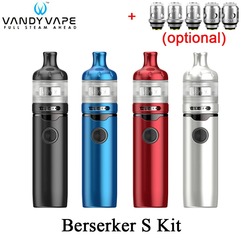Оригинальный набор Vandy Vape Berserker S бак 2 мл аккумулятор 1100 мАч сетчатая катушка