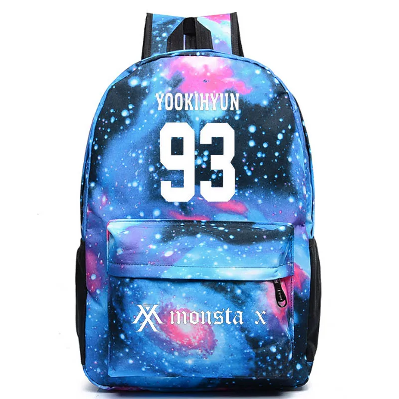 style9 blue Monsta x Рюкзак студенческий школьный рюкзак ноутбук рюкзак повседневный рюкзак дорожный рюкзак - Цвет: style9 blue