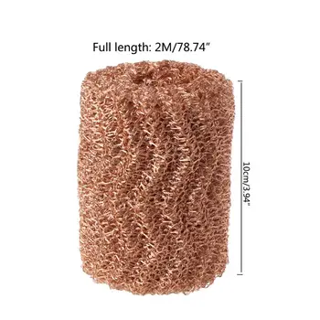 

Gas Liquid Filtration Broken Foam Net Red Copper Vapor Liquid Defoaming Filter Mesh Knitted Steam Net 40JE