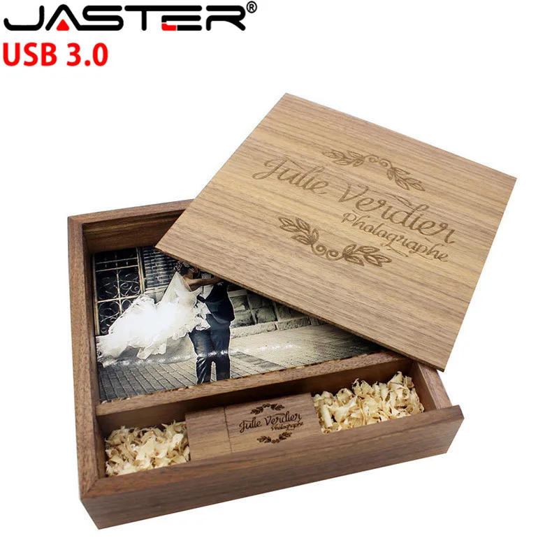Деревянный фотоальбом JASTER USB 3 0 usb + коробка флеш накопитель флешка 16 ГБ 32 64 128