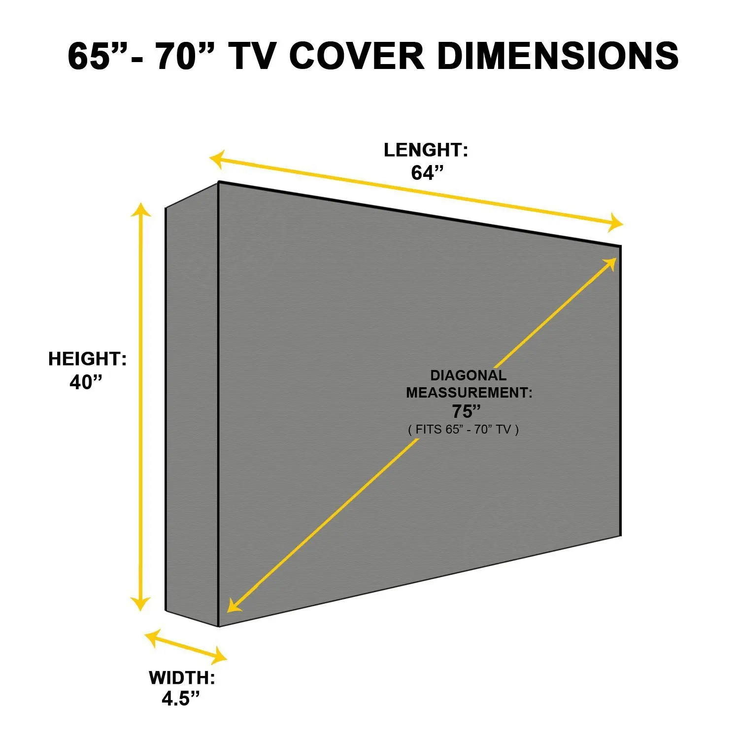 Outdoor TV Cover 52 to 55 Inch Weatherproof, Waterproof Outside TV Covers Heavy  Duty 600D Oxford