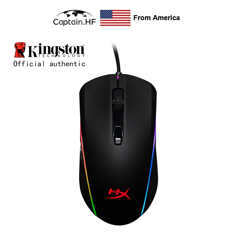 

US Captain Hyper X Pulsefire Surge RGB Professional Gaming Mouse, Adjustable DPI Mouse Powered by Pixart 3389 Sensor