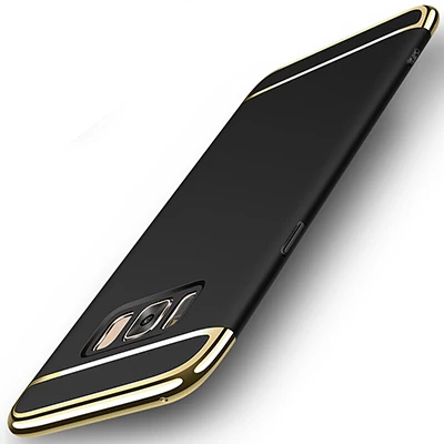 Черный Поликарбонатный люксовый чехол покрытие Защитный чехол для samsung Galaxy S9 S8 S10 A8 A7 A6 плюс S7 S6 край A50 A30 A5 Note 8 9 Жесткий Чехол - Цвет: Черный