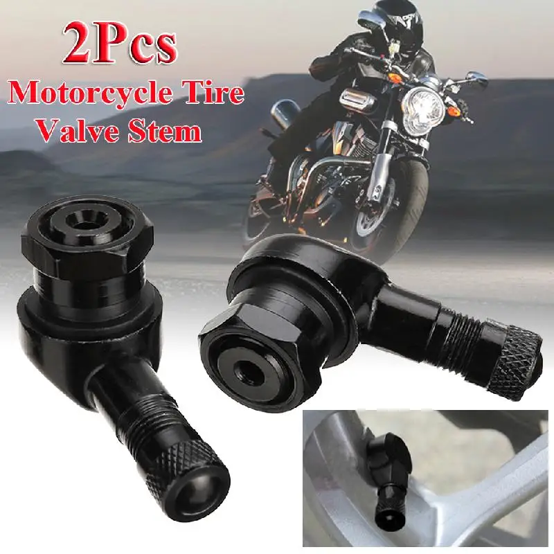 

22x Black Wheel Tire Stem CNC Motorcycle 90 Degree Angle Wheel Tire Stem Tubeless Valve Aluminum