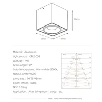 ไอซิลันสีดำสีขาวโคมไฟเพดาน GU10 หลอดไฟดาวน์ไลท์ป้องกันแสงสะท้อนโมเดิร์นสปอตไลท์พื้นผิวห้องนอนห้องนั่งเล่น 6