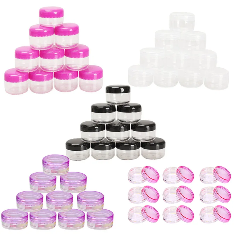 새로운 10Pcs/50Pcs 미니 화장품 항아리 아이섀도 컴팩트 메이크업 페이스 크림 컨테이너