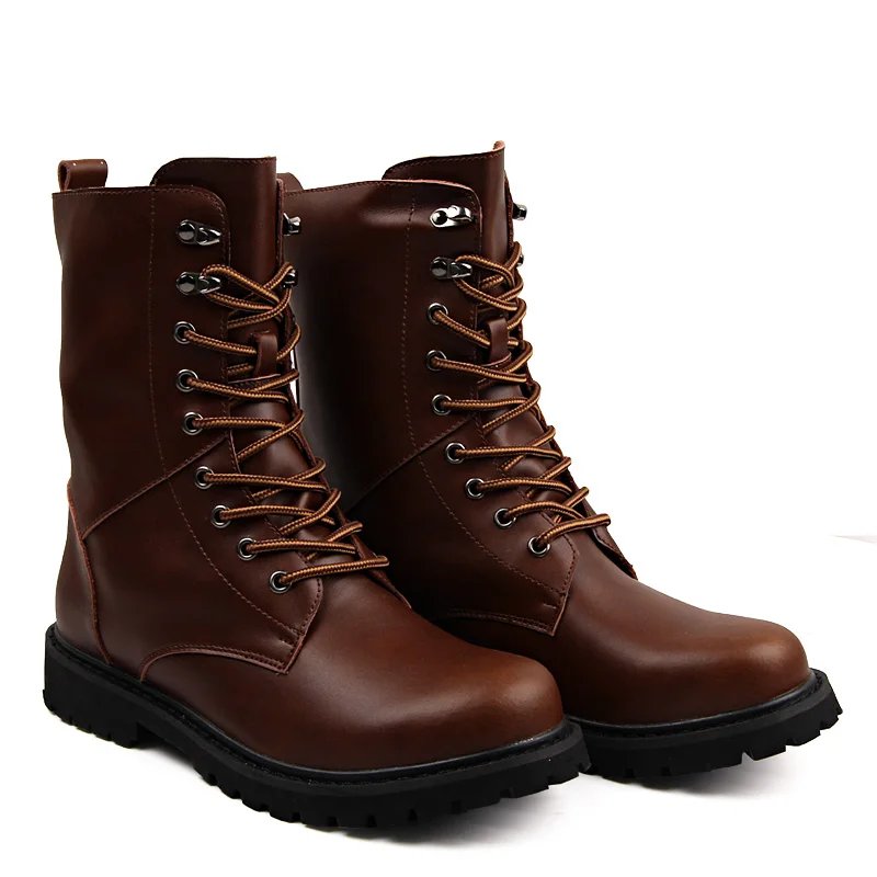 LUFUMA/военные ботинки; Мужская зимняя обувь; теплые мужские кожаные ботинки; ковбойские тактические ботинки; мужская повседневная обувь; размеры 38-48