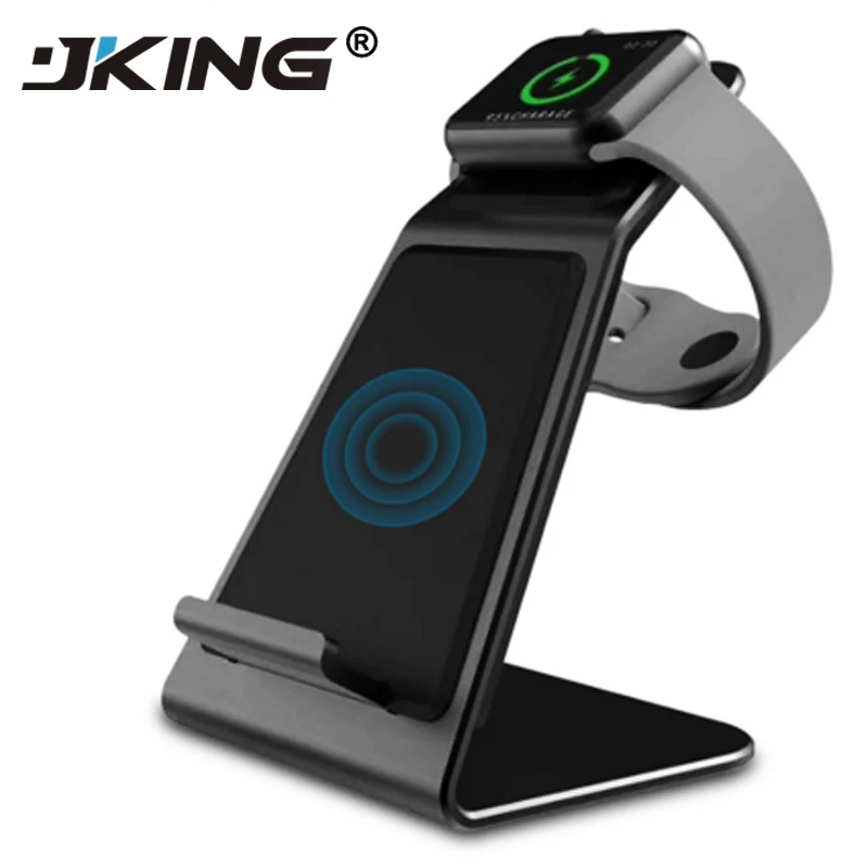 

JKING Fast Wireless Charger for iPhone X XS Max XR 8 Plus Samsung S8 S9 Plus Note 9 Pad Watch 3 2 1 Stand qi Phone charger
