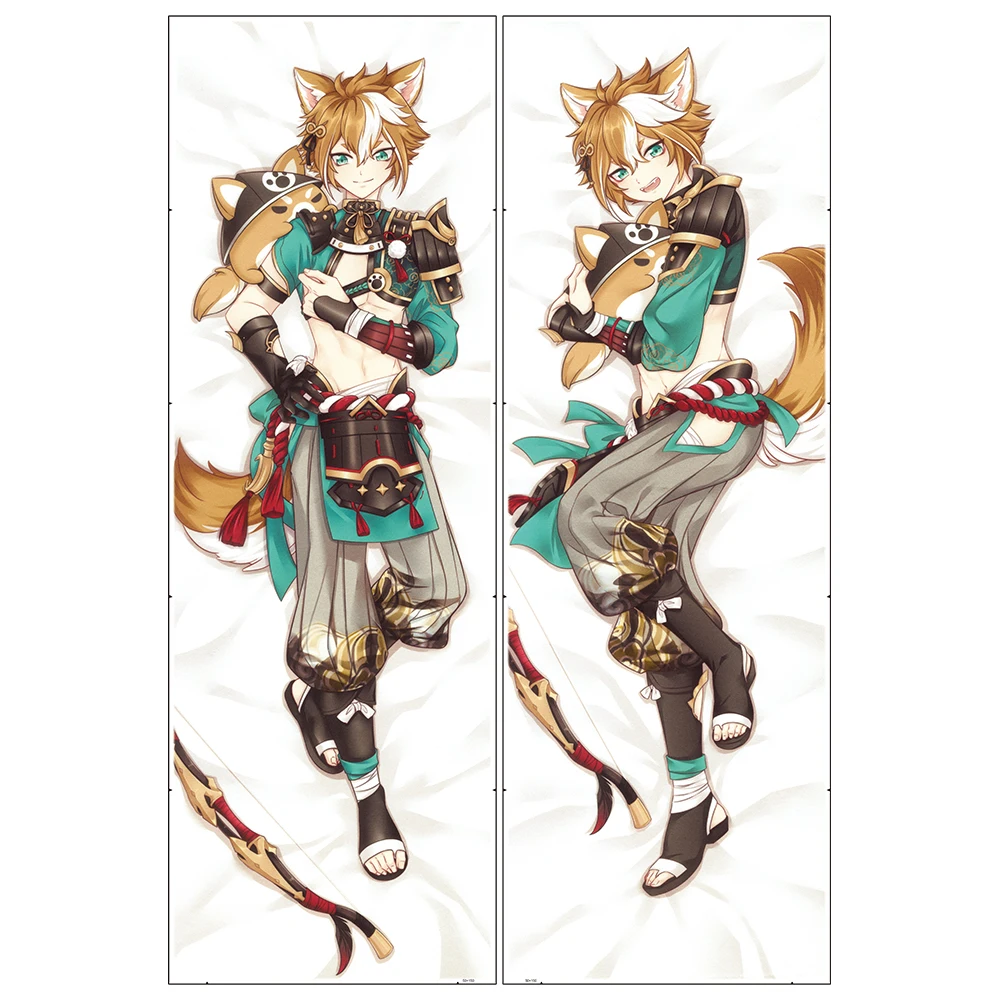 Обнимающая Подушка Genshin Impact Gorou Dakimakura Чехол для спальни постельное белье