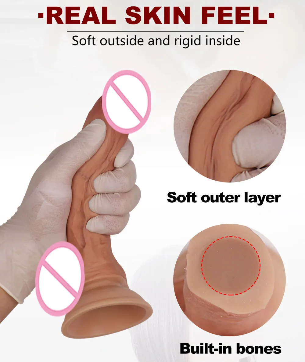 Realistic Penis Super Huge Big Dildo Silicone Flexible With Suction Cup Artificial Penis Female Masturbator Couples Gay Sex Toys (2)