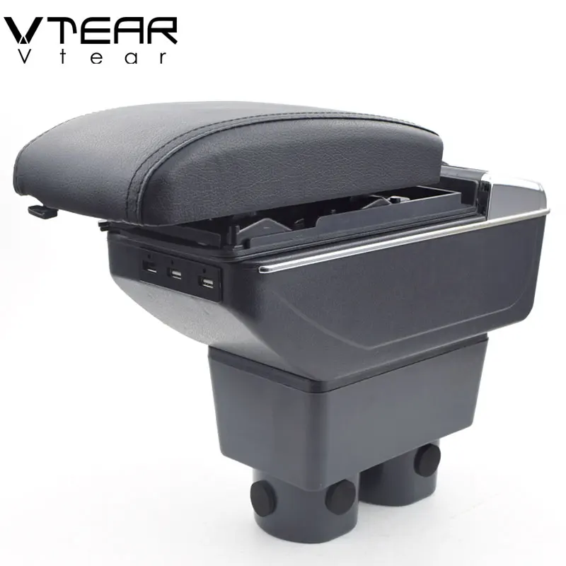 Vtear для Nissan Sentra Sylphy Автомобильный подлокотник кожаный USB коробка хранения