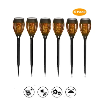 

2-8pcs Solar Flame Light Flickering lawn lamp Light Control Solar Flame Light Outdoor Waterproof Garden Torch Lamp for Courtyard