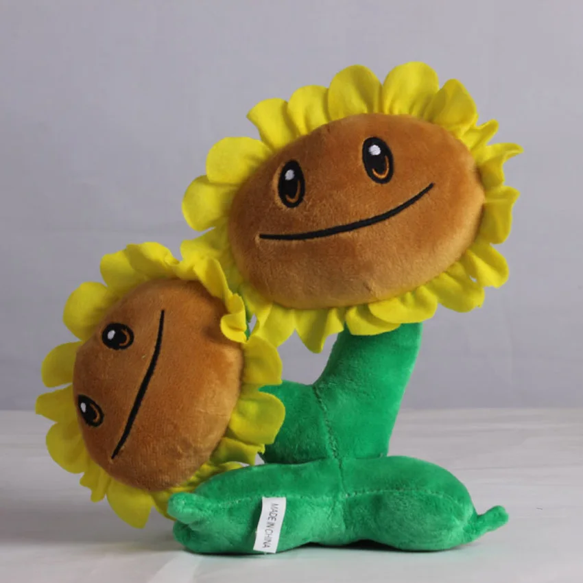 Полный набор Растения против Зомби Плюшевые игрушки подвесной 13-20 см 25 стилей Мягкие плюшевые куклы Подсолнух высокое качество подарок для детей - Цвет: Цвет: желтый