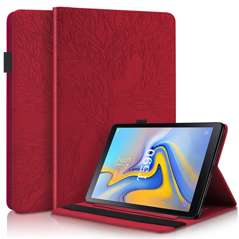 2018 com textura árvore, capa de tablet