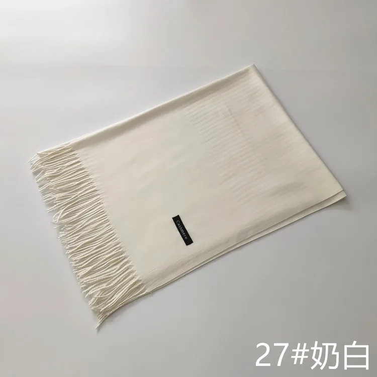 27 Кашемировый шарф, принт, сплошной цвет, Cachecol Foulard, для мужчин, женщин, пар, хиджаб с бахромой кашемировый палантин, пончо - Цвет: 27