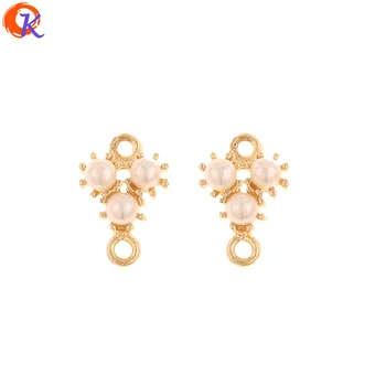 

Cordial Design 100Pcs 11*16MM Jewelry Accessories/Earrings Connectors/Imitation Pearl/DIY Making/Hand Made/Earring Findings