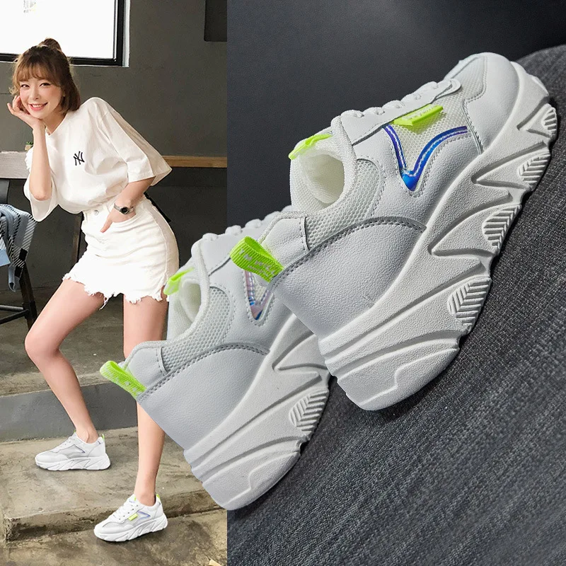

Dad Shoes Women's 2019 Spring New Style Versatile INS Sports MacBook Running Online Celebrity Korean-style Thick Bottomed Flying