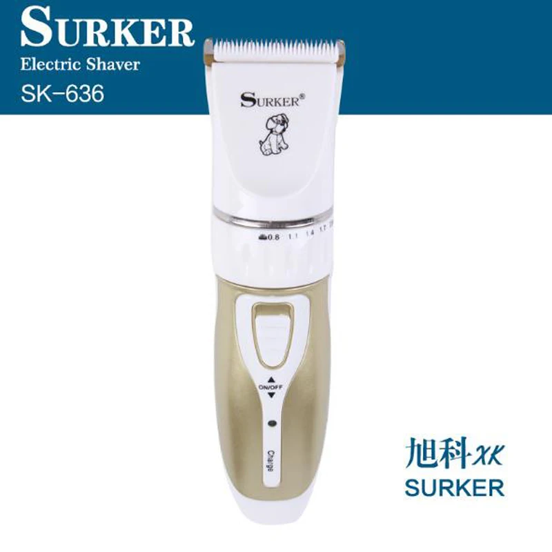 surker electric pet hair trimmer SK636 Dog cordless rechargeable pet