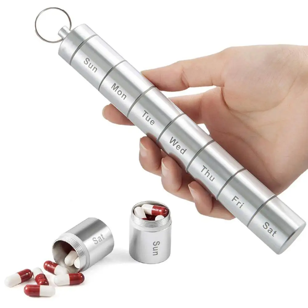 Водонепроницаемый чехол для таблеток из сплава герметичный мини-органайзер 7