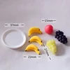 6Pcs/set 1/6 1/12 Scale Mini Simulation Fruit Plate Grape Banana Peach Dollhouse Kitchen Decoration 5