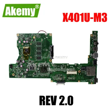 

X401U Motherboard X401U-M3 REV2.0 2GB RAM For Asus X401U X501U Laptop motherboard X401U Mainboard X401U Motherboard test 100% OK
