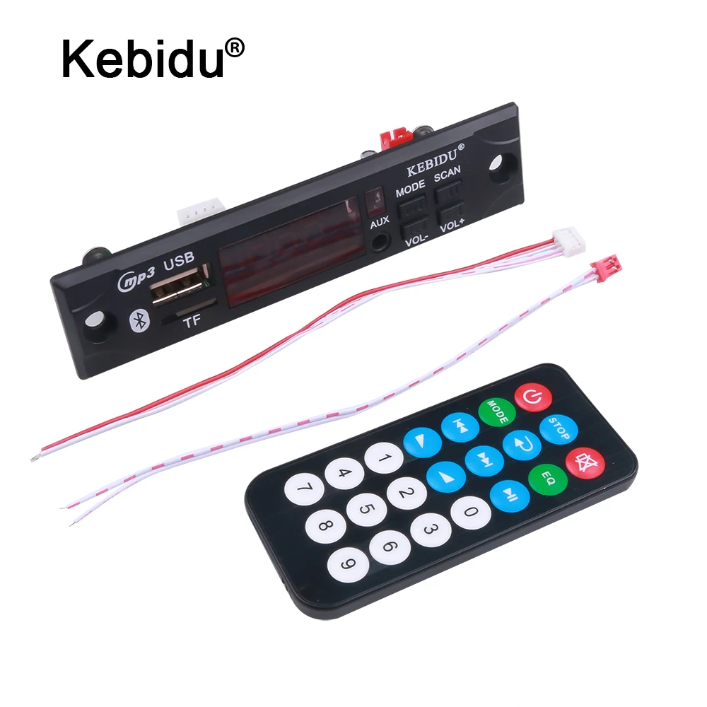 zune mp3 player kebidu 5V 12V MP3 WMA Decoder Board Wireless Bluetooth Car Audio USB TF FM Radio Module with Remote Control For Car accessories ipod mp3 player