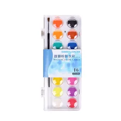 36 color solid watercolor paint set children's hand-painted paint transparent solid powder cake box art supplies watercolors