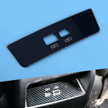 

DWCX Carbon Fiber Texture Inner Rear Row Panel Interface USB Socket Cover Trim Decorative Frame fit for Nissan Teana Altima 2019