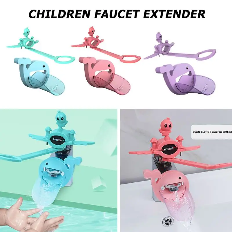 Kitchen Bathroom Cartoon Faucet Extender Set For Kids Children Wash Hands Sink Water Tap Aqueduct Extension Guide Baby Care Prop Bath Toy Aliexpress