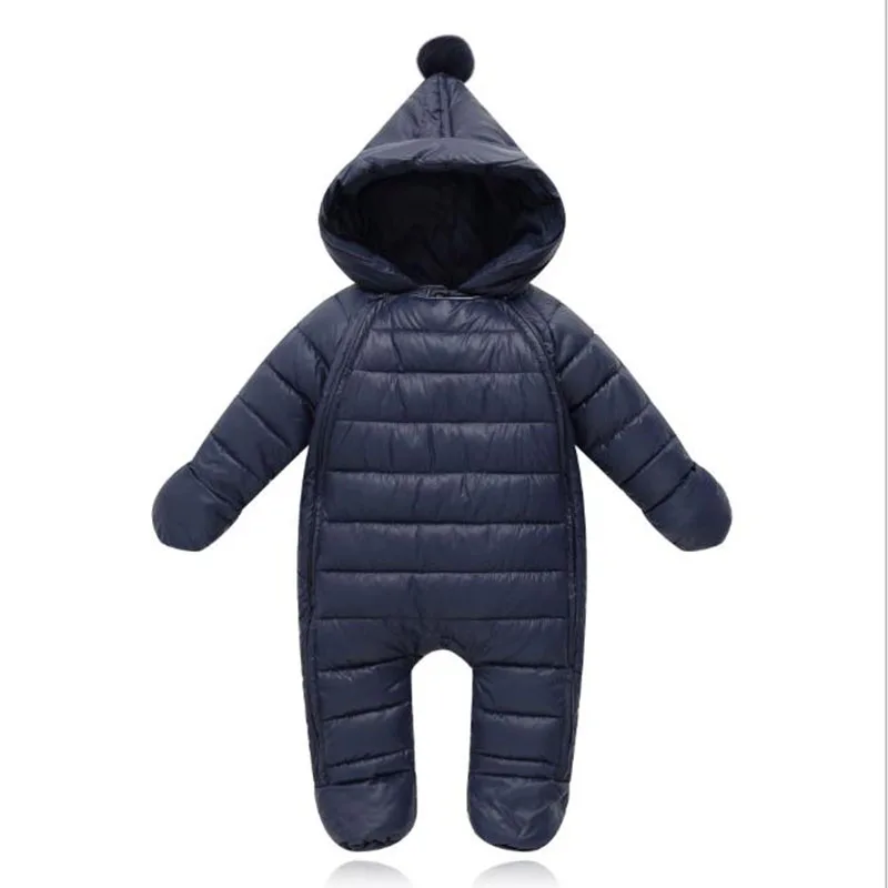 

Newborn Baby Winter Clothes Cotton Hooded Jumpsuit 4 Colors Toddler Onesie Zipper Baby Clothes