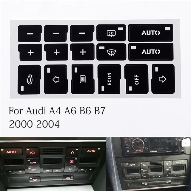 Audi A6 Climate Control Button Restoration Decals Stickers