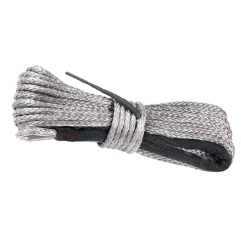 

Gray Winch Rope Polyethylene Replacement Motorcycles Heavy duty Line Tow Cable
