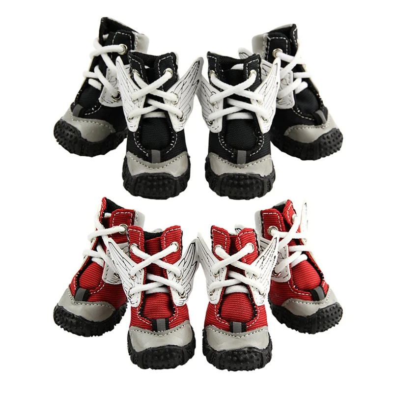 4Pcs/set Waterproof Dog Shoes Sneakers Breathable Puppy Pet Dog Winter Anti-slip Booties For Dogs For Medium Large Dogs