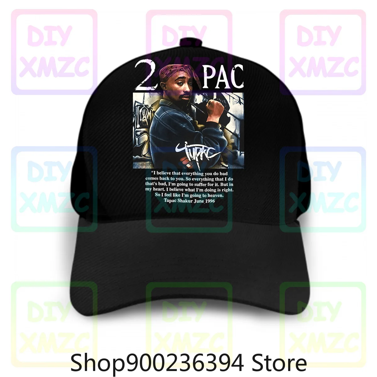 2Pac Tupac винтажная бейсболка средняя Черная кепка 90 х хип хоп рэп|Мужские бейсболки|