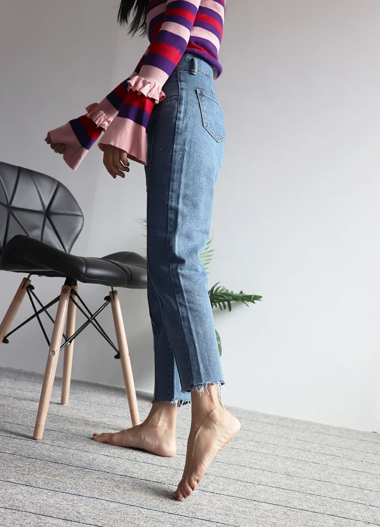 Джинсы для женщин в стиле бойфренд мама с высокой талией для мам bootcut Women mujer jean femme свободные дамские шаровары джинсовые брюки tejanos
