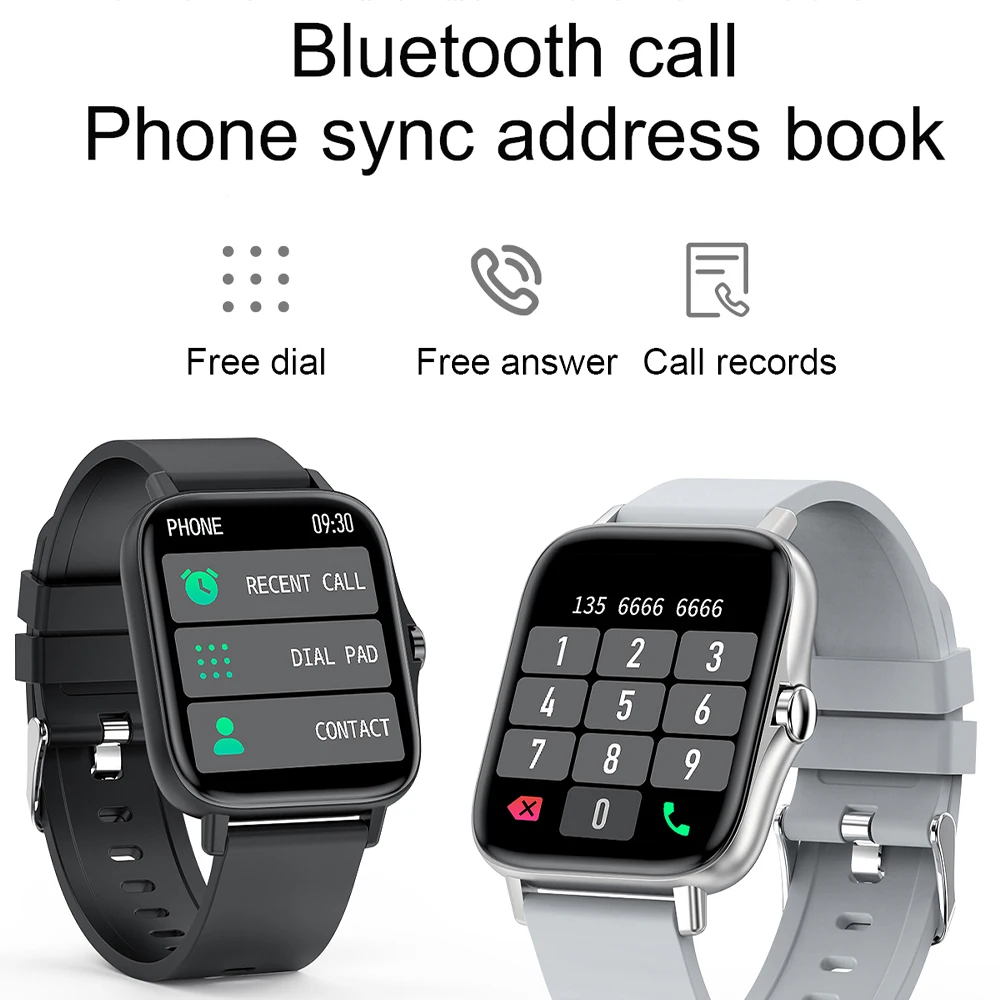 Смарт часы с Bluetooth фитнес браслет сенсорный экран 1 7 дюйма монитор сердечного
