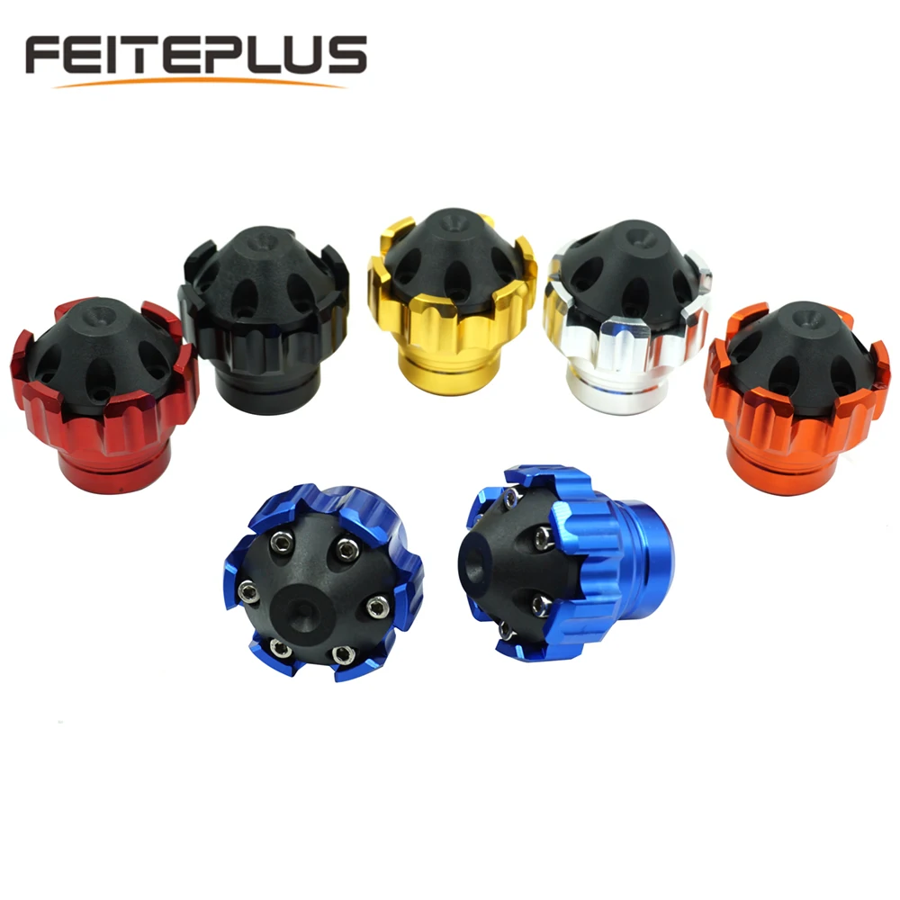 

CNC Aluminum Front Fork Wheel Frame Sliders Motorbike Falling Protection Anti-collision Slider Plug Motor Handle Bar Grips Ends