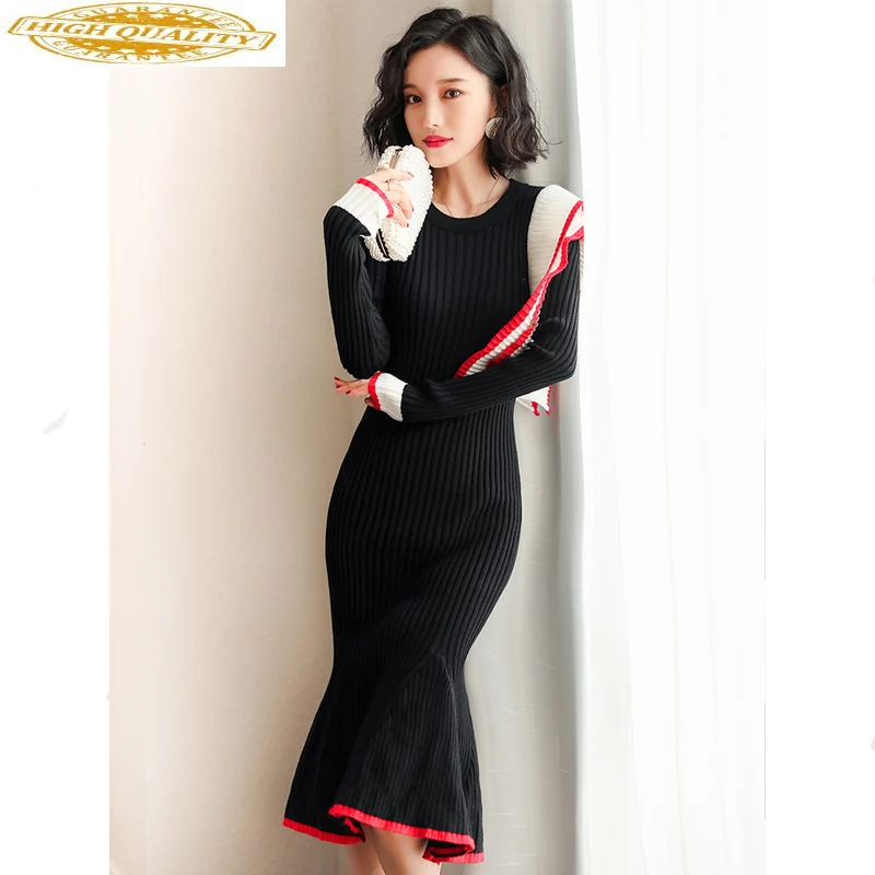 Vintage Gebreide Zwarte Jurk Vrouwen Kleding 2020 Lente Herfst Sexy Party Midi Jurk Elegante Dames Jurken Jurken Jurken MY2490 Vintage Gebreide Zwarte Jurk Vrouwen Kleding 2020 Lente Herfst Sexy Party Midi Jurk Elegante Dames Jurken Jurken Jurken MY2490