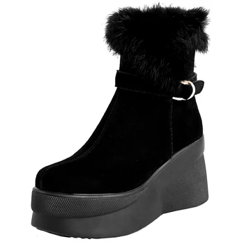 

RIBETRINI Brand New Platform Stylish Winter Shoes Boots Women