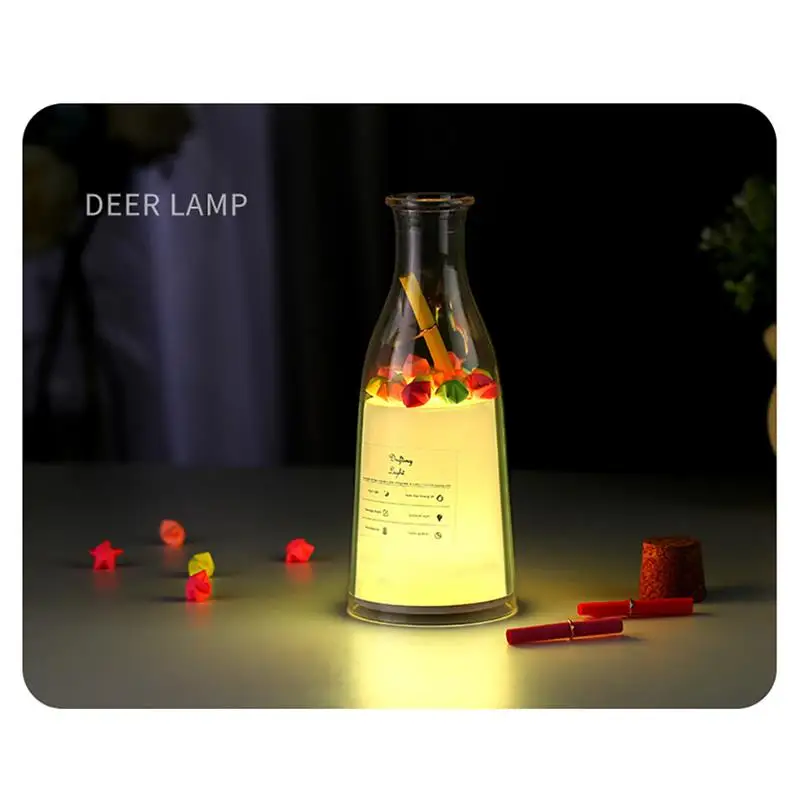 Современная лампа для бутылки молока ночник USB DIY сообщение светодиодный свет бутылки молока сон вечерние подарки для спальни гостиной украшения
