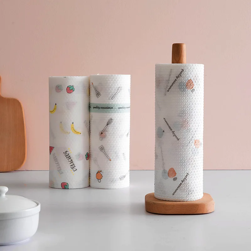 Printing lazy dishcloth does not touch oil kitchen non-woven cloth dry and wet household dishcloth disposable non-woven cloth en
