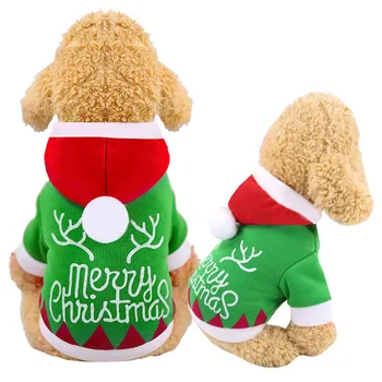 

Cute Small Dog Clothes Chirstmas Santa Dog Costume Puppy Coat Warm Dog Jacket Pet Winter Clothes Dog Hoodie Outfit XS-2XL