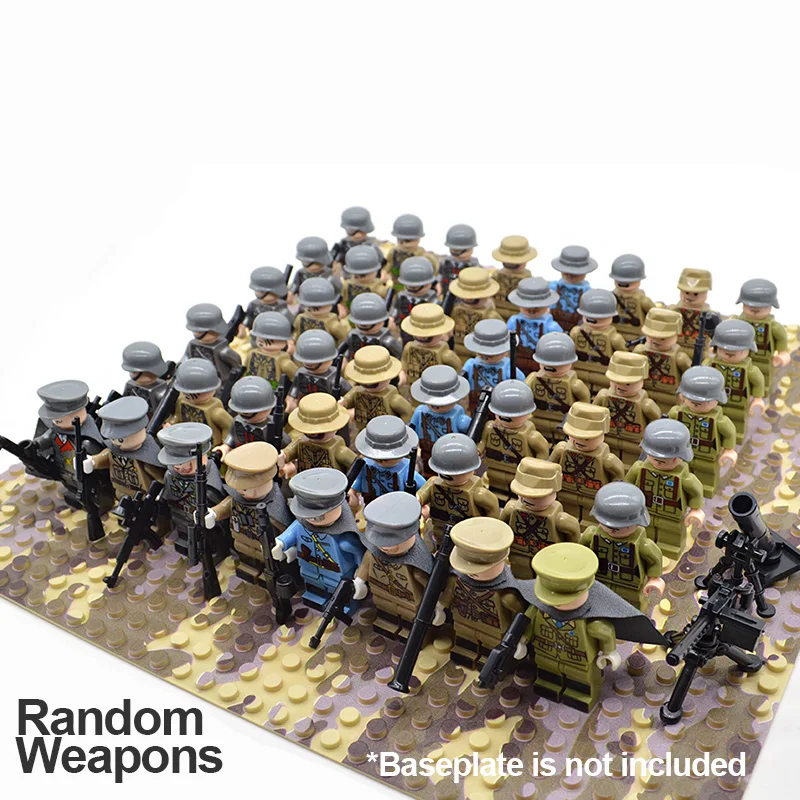 Buy 48pcs set WW2 Soldiers Military Soviet Union China USA UK France Japan Army Troops Building Blocks Bricks Toys