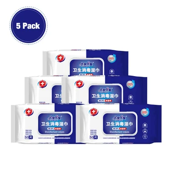 

75% Alcohol Hand Wet Wipes Personal Disinfection Cleaning Cloths 50PCS/Pack